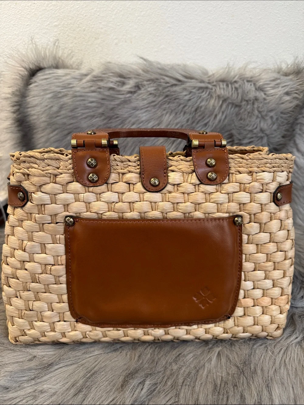 Patricia Nash Tote with Brown Leather Trim